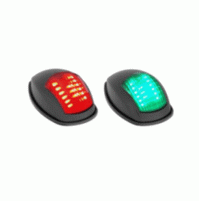 Led Navigation light - Green Starboard Light and Red Port Light  - Complete Set - BLACK CASE - WK-NL10-BK - AZLED